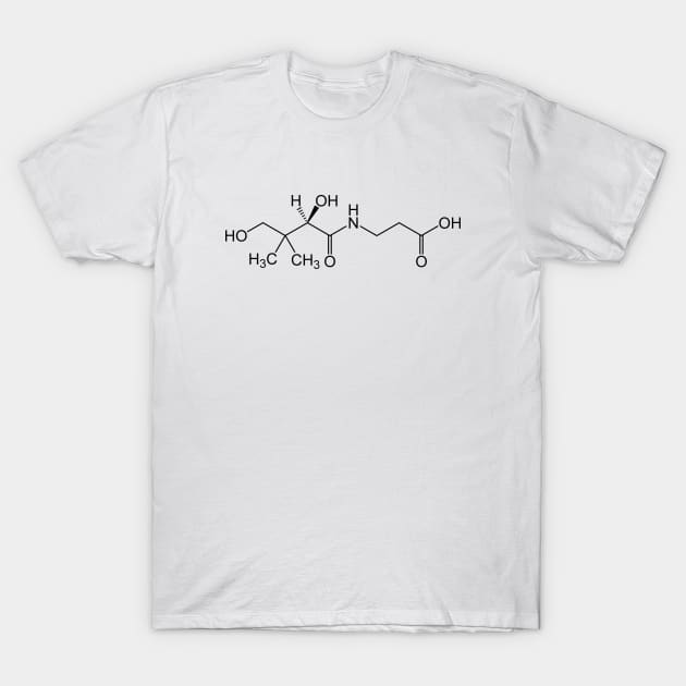 Vitamin B5 Pantothenic Acid C9H17NO5 Molecule T-Shirt by Zeeph